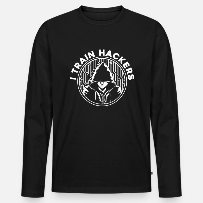 Entwickler Coder Programmierer Hacker - Männer Premium Bio Langarmshirt - Schwarz