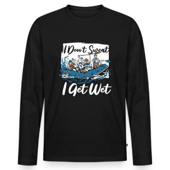 Rafting Rafting Fun Rafting en eau vive - T-shirt manches longues Premium bio Homme - noir - Devant - Nico (187cm)
