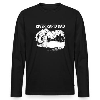 Rafting Wildwasser Rafting - Männer Premium Bio Langarmshirt - Schwarz - Vorne - Nico (187cm)