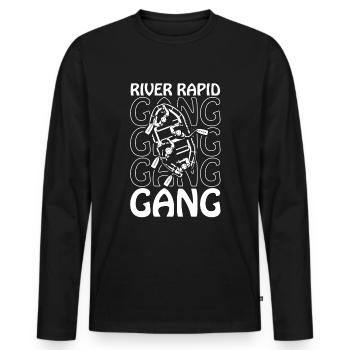 Rafting Wildwasser Rafting - Männer Premium Bio Langarmshirt - Schwarz - Vorne - Nico (187cm)