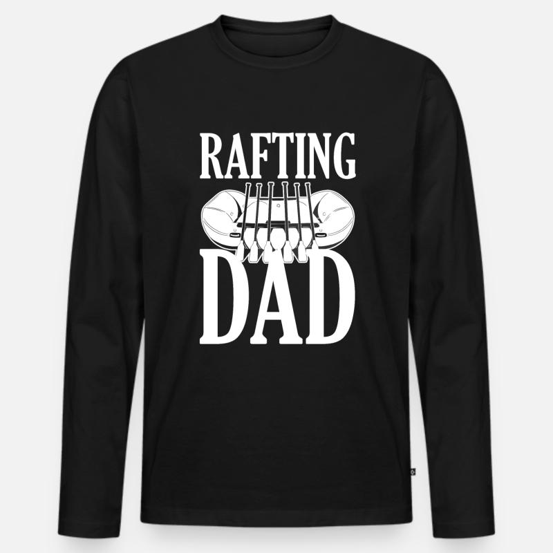 Rafting Wildwasser Rafting - Männer Premium Bio Langarmshirt - Schwarz
