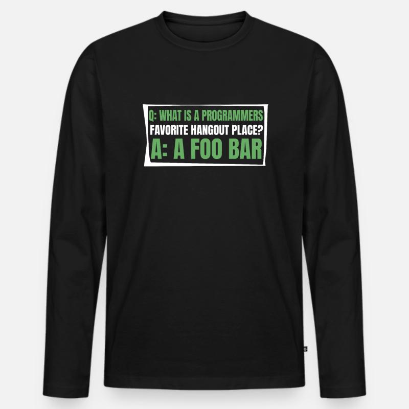 Développeur Coder Programmeur Drôle - T-shirt manches longues Premium bio Homme - noir