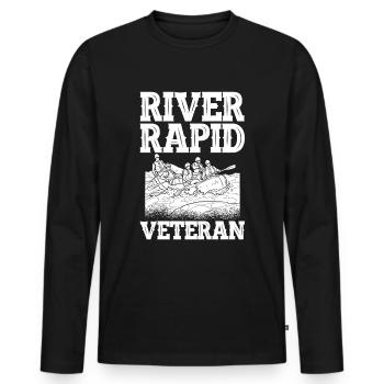 Rafting Wildwasser Rafting - Männer Premium Bio Langarmshirt - Schwarz - Vorne - Nico (187cm)