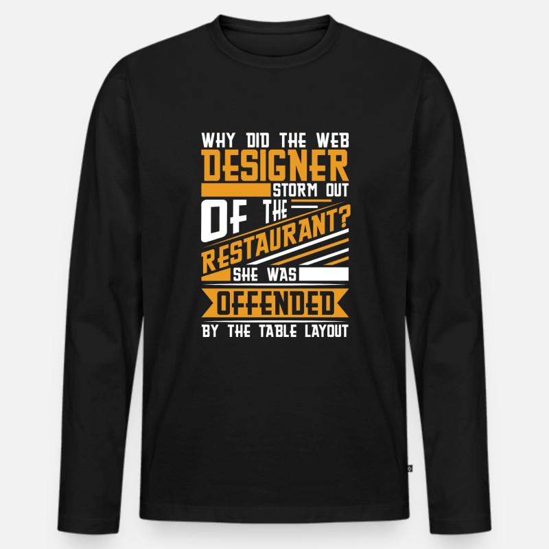 Web Developer Web Developer Funny - Men's Premium Organic Long Sleeve Shirt - black