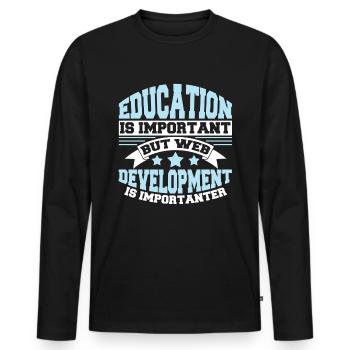 Web Developer Web Developer Funny - Men's Premium Organic Long Sleeve Shirt - black - Front - Nico (187cm)
