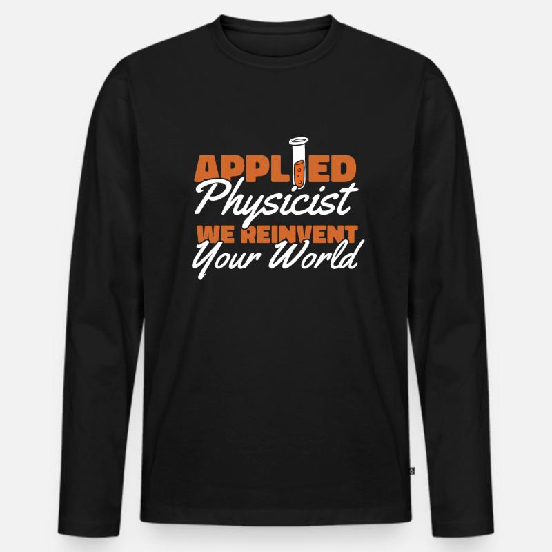Physics Physique Cool Applied Physics - T-shirt manches longues Premium bio Homme - noir