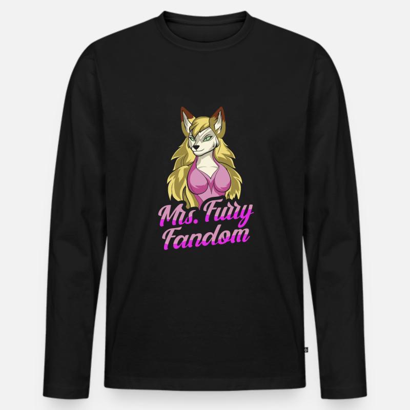 Furry Fandom Fursuits Cool - Männer Premium Bio Langarmshirt - Schwarz