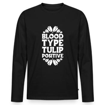 Tulips Tulips - Men's Premium Organic Long Sleeve Shirt - black - Front - Nico (187cm)