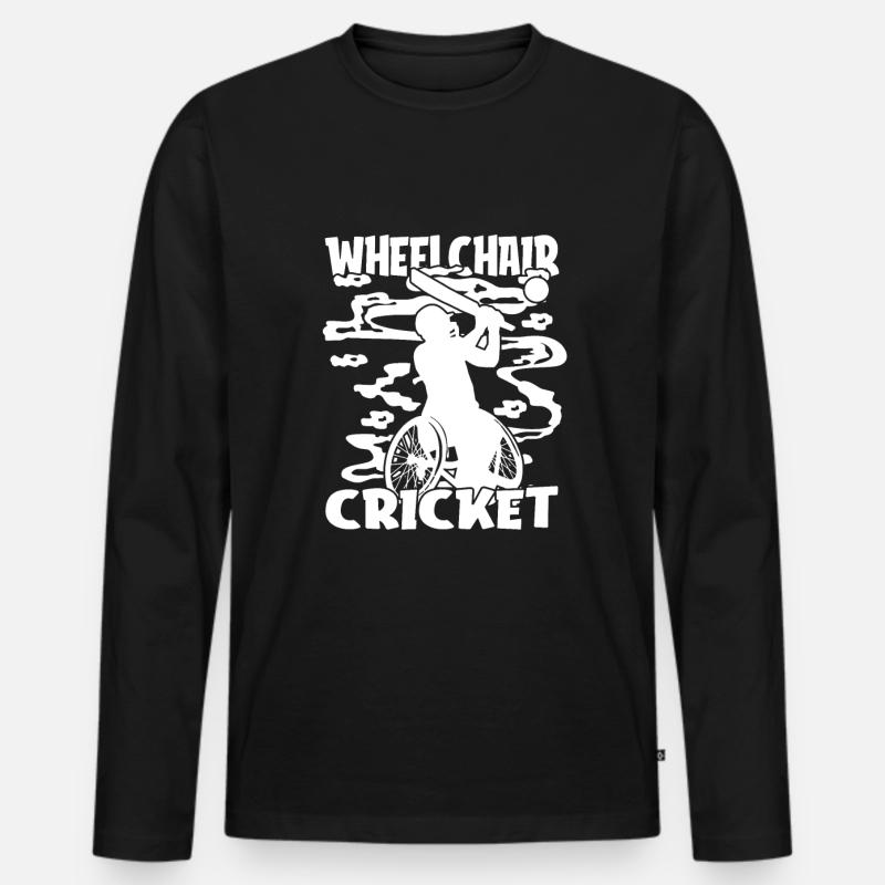 Cricket - Männer Premium Bio Langarmshirt - Schwarz