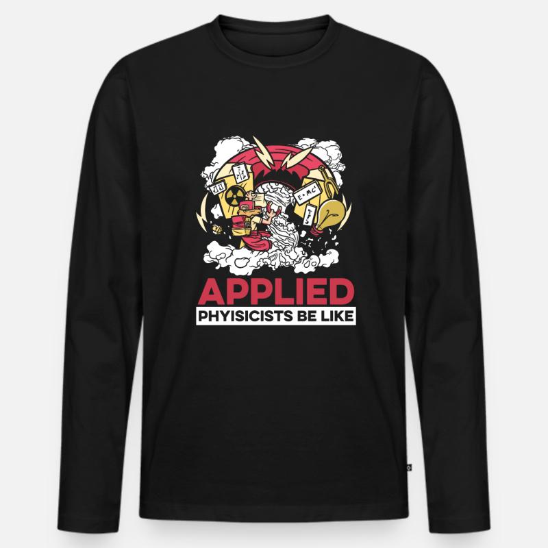 Physics Phyker Funny Applied Physics - Men's Premium Organic Long Sleeve Shirt - black