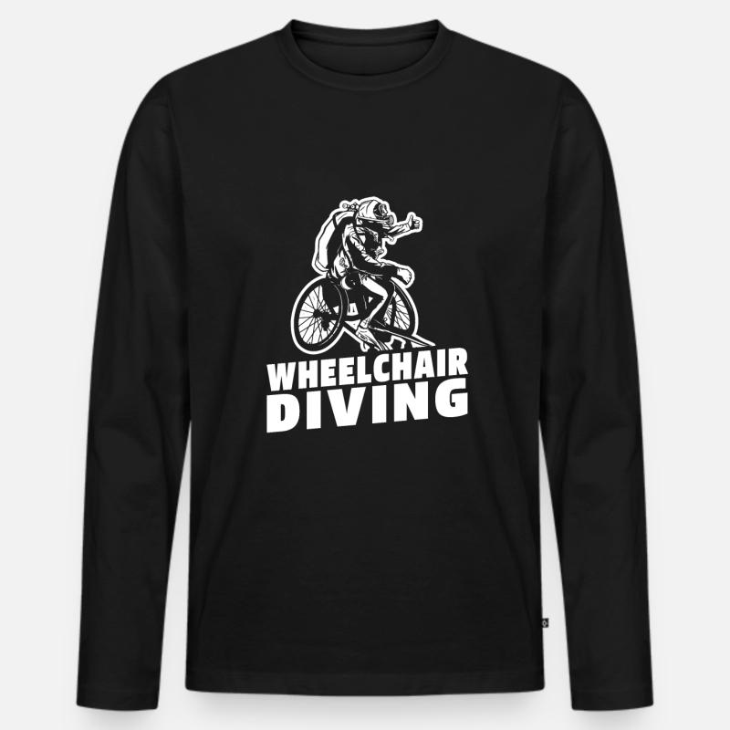 Tauchen Taucher - Männer Premium Bio Langarmshirt - Schwarz
