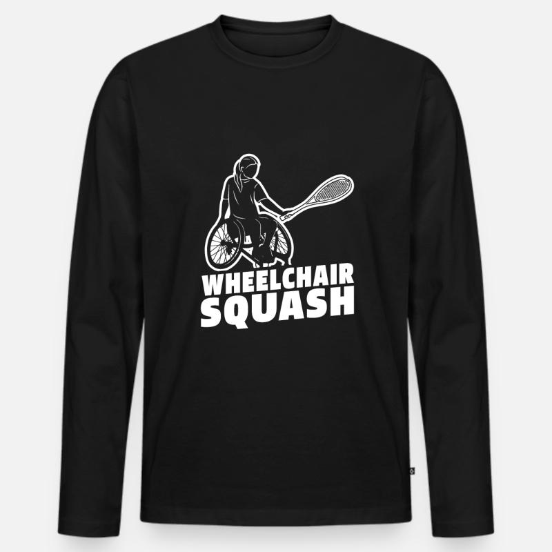 Squash - Männer Premium Bio Langarmshirt - Schwarz