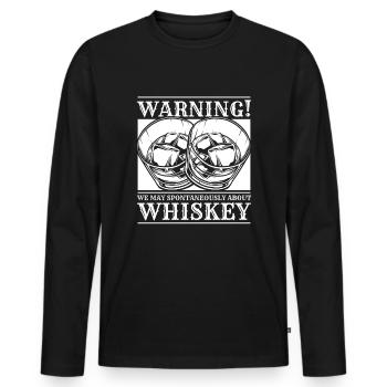 Whisky Whiskey - Männer Premium Bio Langarmshirt - Schwarz - Vorne - Nico (187cm)