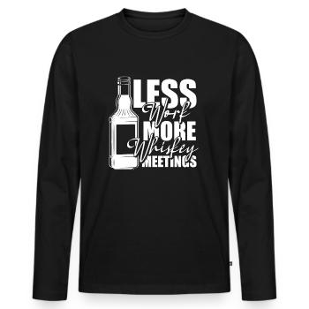 Whisky Whiskey - Männer Premium Bio Langarmshirt - Schwarz - Vorne - Nico (187cm)