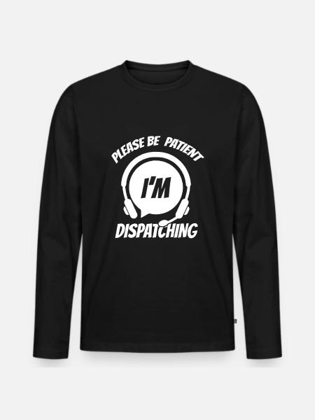 Notruf Leitstelle Einsatzzentrale - Männer Premium Bio Langarmshirt - Schwarz