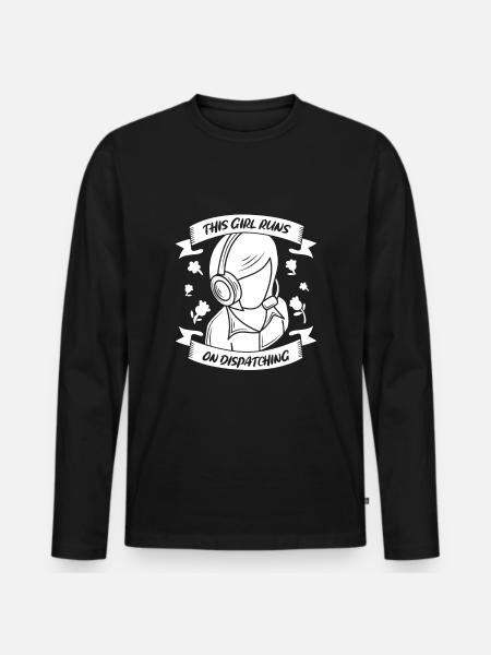 Notruf Leitstelle Einsatzzentrale - Männer Premium Bio Langarmshirt - Schwarz
