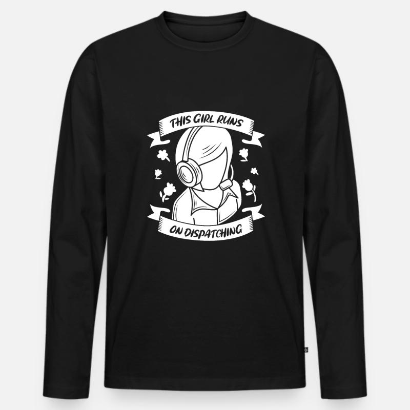 Notruf Leitstelle Einsatzzentrale - Männer Premium Bio Langarmshirt - Schwarz