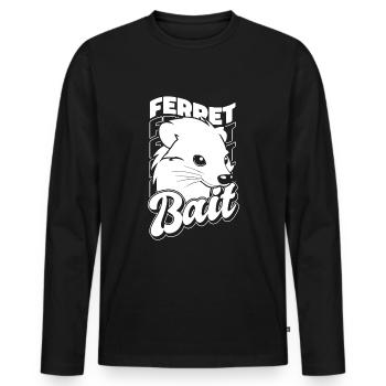 Putois furet - T-shirt manches longues Premium bio Homme - noir - Devant - Nico (187cm)
