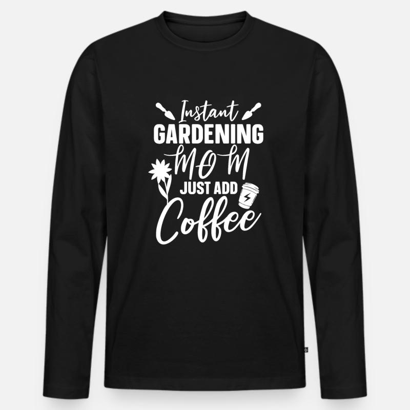 Hobbygärtner Garten Gartenmama - Männer Premium Bio Langarmshirt - Schwarz