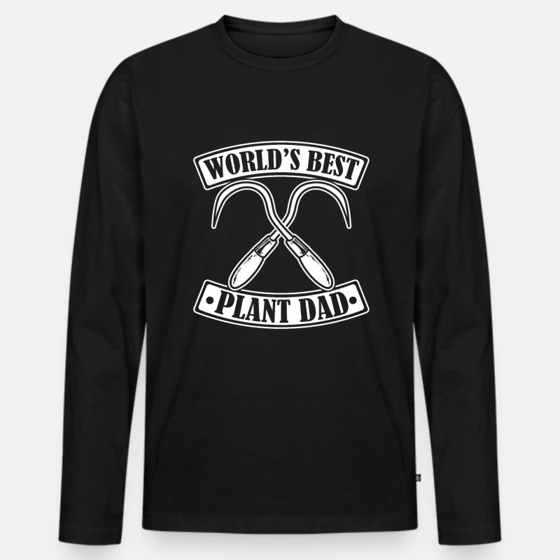 Hobbygärtner Garten Gartenvater - Männer Premium Bio Langarmshirt - Schwarz
