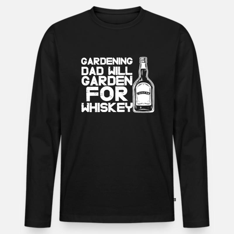 Hobbygärtner Garten Gartenvater - Männer Premium Bio Langarmshirt - Schwarz