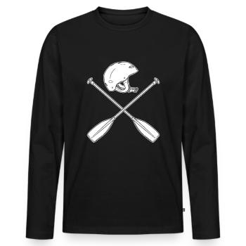 Rafting - T-shirt manches longues Premium bio Homme - noir - Devant - Nico (187cm)
