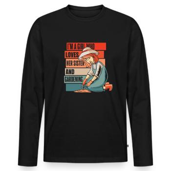 Amateur gardener garden horticultural sister - Men's Premium Organic Long Sleeve Shirt - black - Front - Nico (187cm)