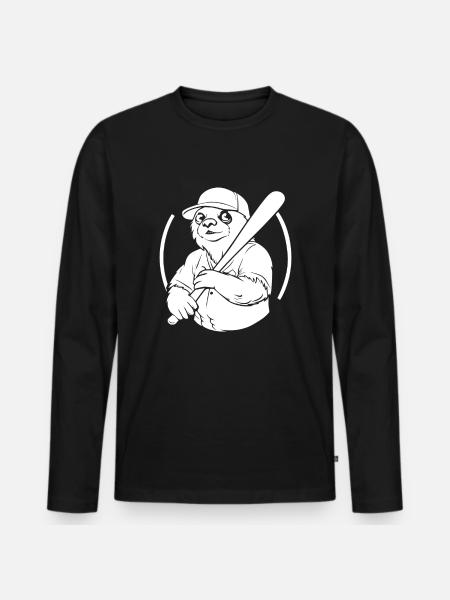 Sloth - Men's Premium Organic Long Sleeve Shirt - black