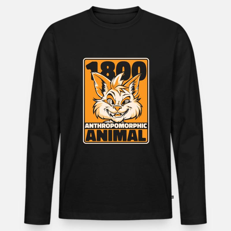 Furry Fandom Fursuits Lustig - Männer Premium Bio Langarmshirt - Schwarz
