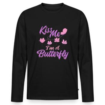 Hobbygärtner Garten Monarch - Männer Premium Bio Langarmshirt - Schwarz - Vorne - Nico (187cm)