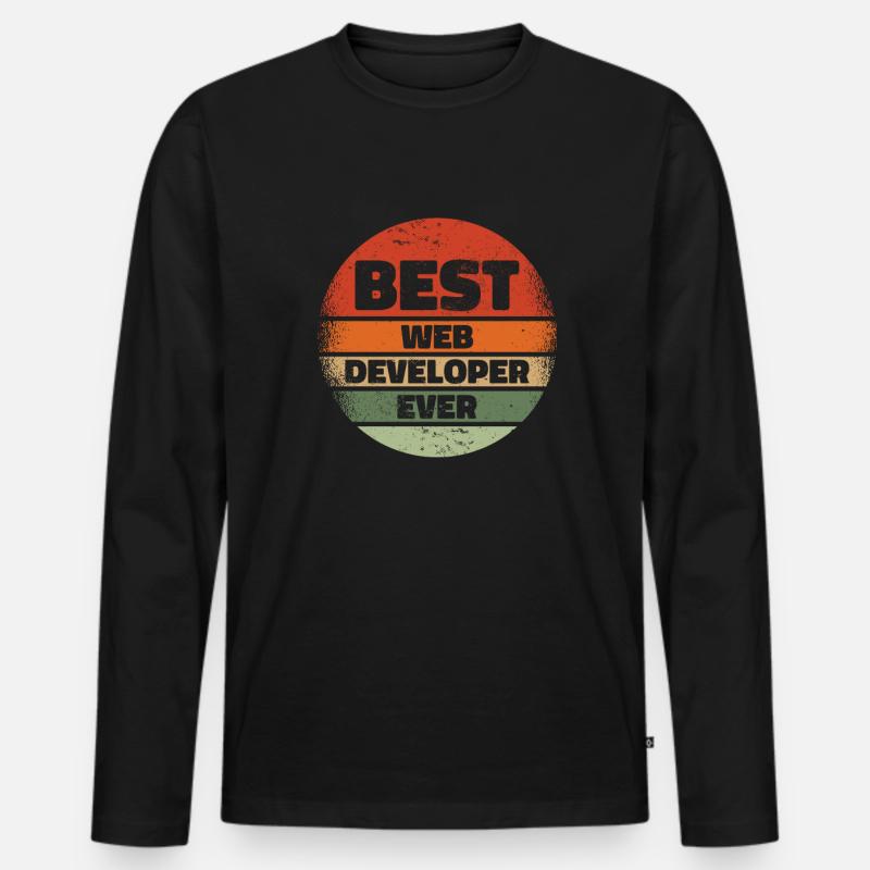 Web Developer Web Developer Best - Men's Premium Organic Long Sleeve Shirt - black
