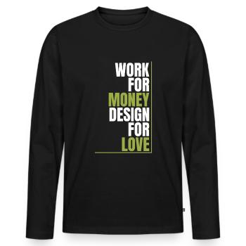 Web Developer Web Developer Love - Men's Premium Organic Long Sleeve Shirt - black - Front - Nico (187cm)