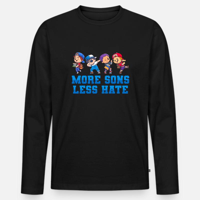 Mom Mutter Mutter - Männer Premium Bio Langarmshirt - Schwarz