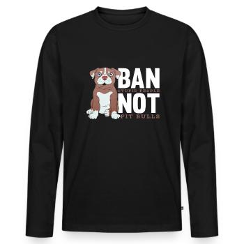 Pitbull Pitbull Interdiction - T-shirt manches longues Premium bio Homme - noir - Devant - Nico (187cm)