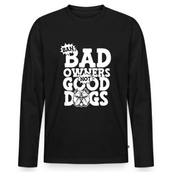 Pitbull Pitbull Interdiction - T-shirt manches longues Premium bio Homme - noir - Devant - Nico (187cm)