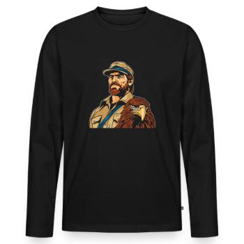 Tierpfleger Zoowärter - Männer Premium Bio Langarmshirt - Schwarz - Vorne - Nico (187cm)