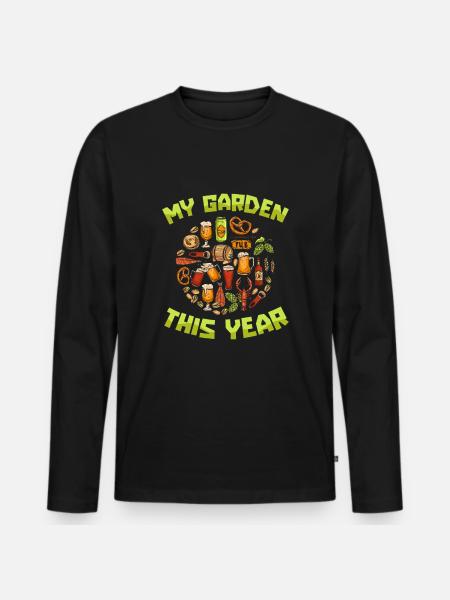 Hobby gartner haven have øl - Premium økologisk langærmet T-shirt til mænd - sort