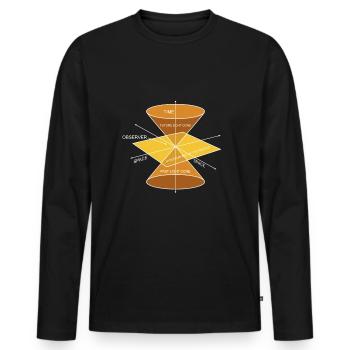Physique Calculs Physique Physique quantique - T-shirt manches longues Premium bio Homme - noir - Devant - Nico (187cm)