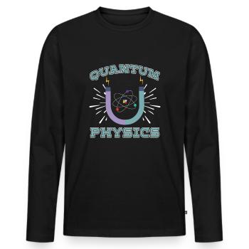 Physics Physicists Reaction Quantum Physics - Men's Premium Organic Long Sleeve Shirt - black - Front - Nico (187cm)