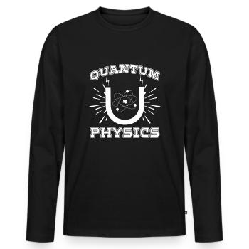 Physics Physicist Reaction Quantum Physics - Men's Premium Organic Long Sleeve Shirt - black - Front - Nico (187cm)