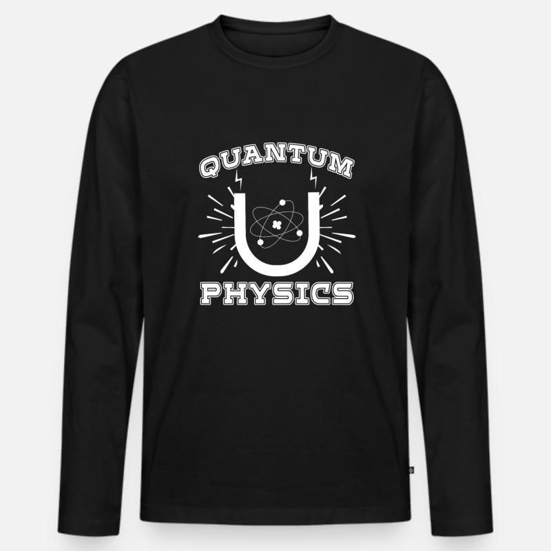 Physik Phyiker Reaktion Quantum Physics - Männer Premium Bio Langarmshirt - Schwarz