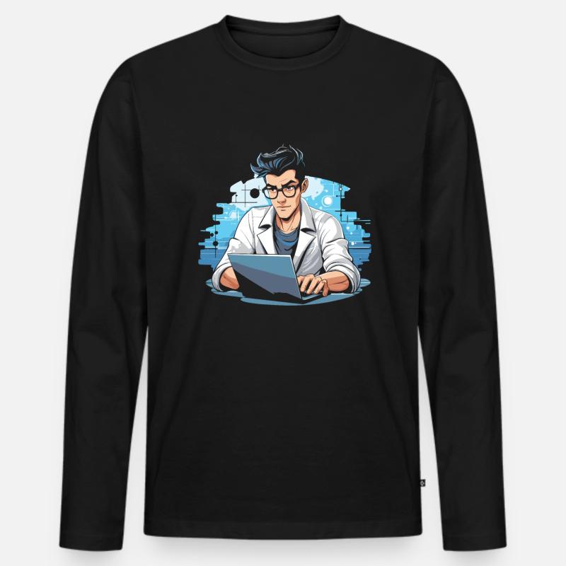 Data Science Data Analyst - Men's Premium Organic Long Sleeve Shirt - black