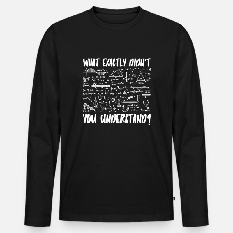 Physics Physicists Quantum Physics - Men's Premium Organic Long Sleeve Shirt - black