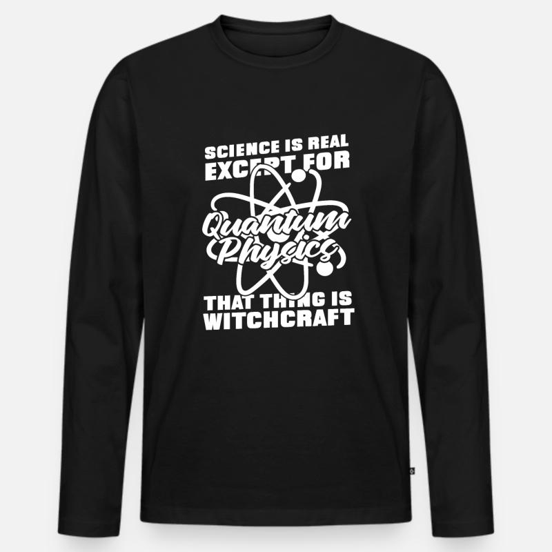 Physics Physicists Quantum Physics - Men's Premium Organic Long Sleeve Shirt - black
