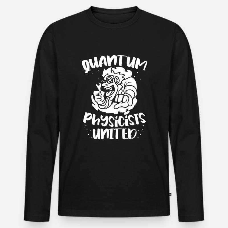 Physik Phyiker Quantenphysik - Männer Premium Bio Langarmshirt - Schwarz