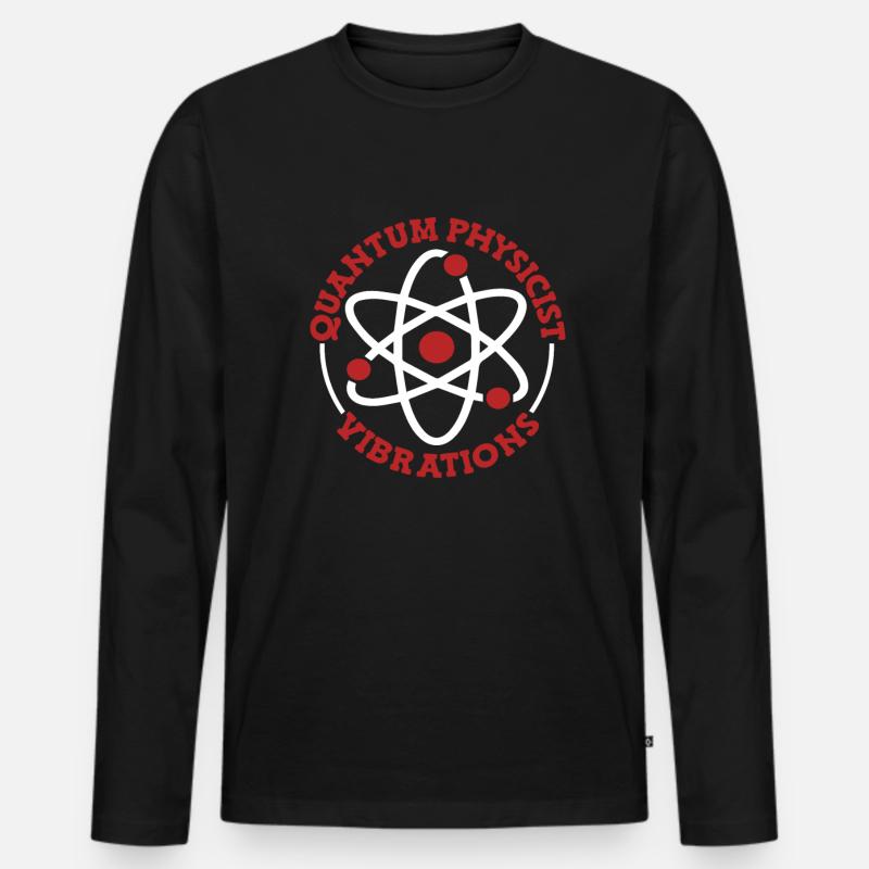 Physik Phyiker Cool Quantenphysik - Männer Premium Bio Langarmshirt - Schwarz