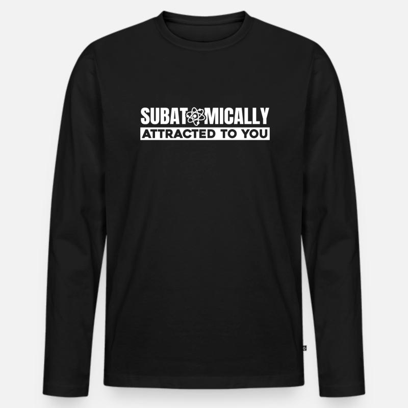 Physik Phyiker Quantenphysik - Männer Premium Bio Langarmshirt - Schwarz