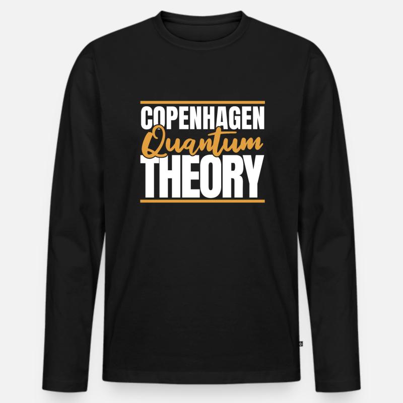 Physik Phyiker Cool Quantenphysik - Männer Premium Bio Langarmshirt - Schwarz