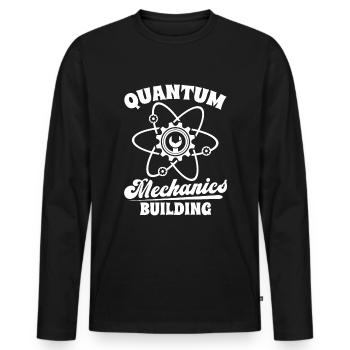 Physique Physique Physique Physique Physique quantique - T-shirt manches longues Premium bio Homme - noir - Devant - Nico (187cm)