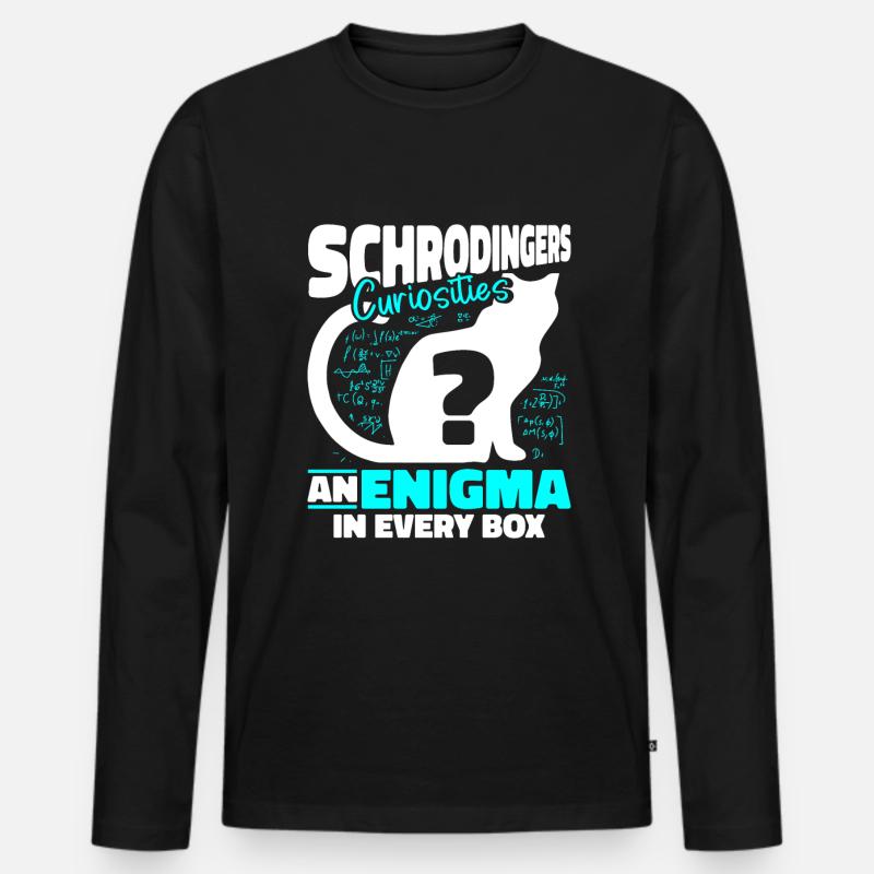 Physik Phyiker Schrödinger Quantenphysik - Männer Premium Bio Langarmshirt - Schwarz